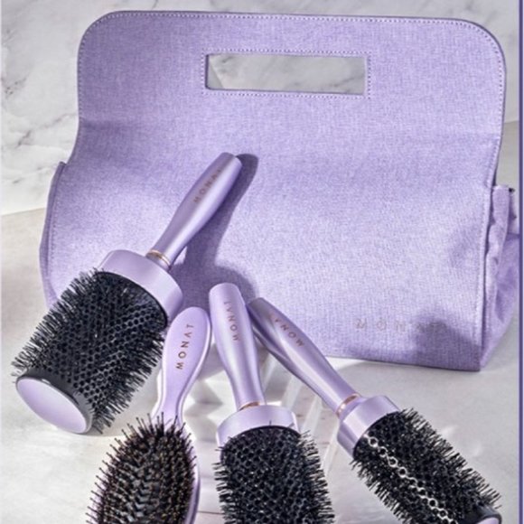 Monat Hair Heat Resistant Bag 4piece Brush Set Poshmark
